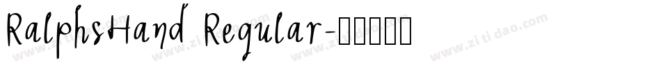 RalphsHand Regular字体转换